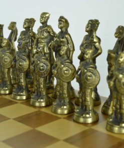 Schaakspel Romeinen en Kelten koperen stukken