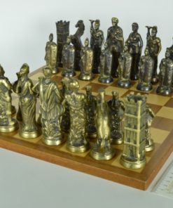 Schaakspel Romeinen en Kelten koperen stukken