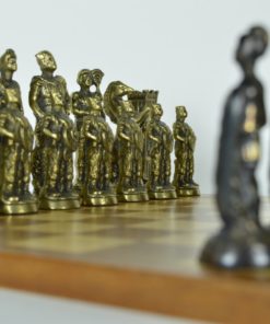 Schaakspel Romeinen en Kelten koperen stukken