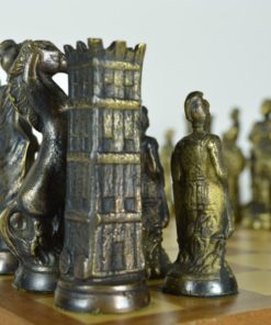 Schaakspel Romeinen en Kelten koperen stukken