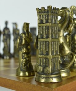 Schaakspel Romeinen en Kelten koperen stukken