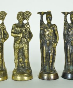 Schaakspel Romeinen en Kelten koperen stukken