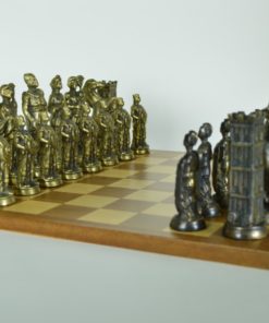 Schaakspel Romeinen en Kelten koperen stukken