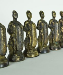 Schaakspel Romeinen en Kelten koperen stukken