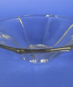 Schaal kleurloos glas met oren Bohmen