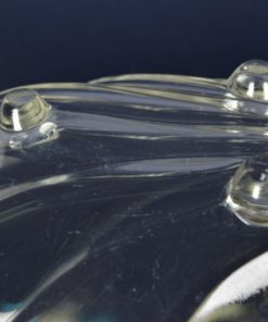 Schaal kleurloos glas in schelp vorm