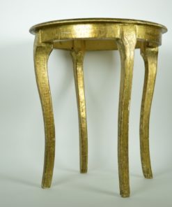 Bijzettafeltje goud, hout en papier-maché