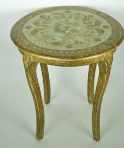 Bijzettafeltje goud, hout en papier-maché