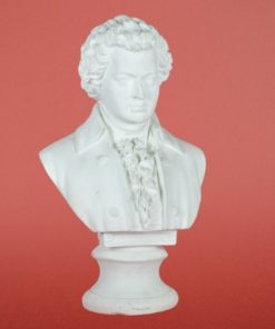 Mozart buste wit keramiek