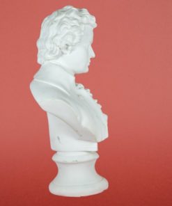 Mozart buste wit keramiek