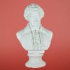 Mozart buste wit keramiek