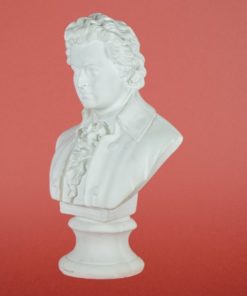 Mozart buste wit keramiek