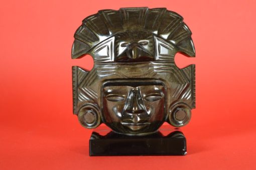 Goud obsidiaan Godenbeeld Teotihuacán