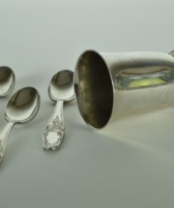 Verzilverde koffielepels barok