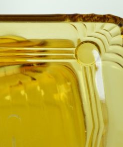 Kaasstolp amberkleurig glas