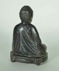 Boeddha van tin met wierook bakje