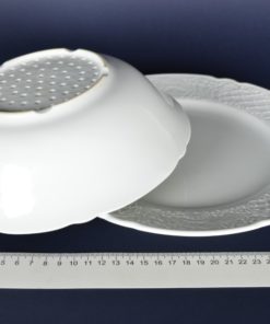 Fruittest Freiburger Porzellan wit met relief