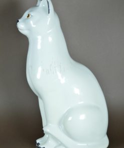 Witte kat porselein groot