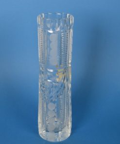 Kristallen vaas met zilverkleurige Poolse gekroonde adelaar