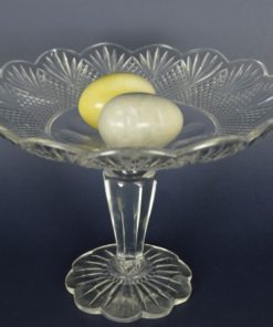 Kristal Serveerschaal op voet met waaiers