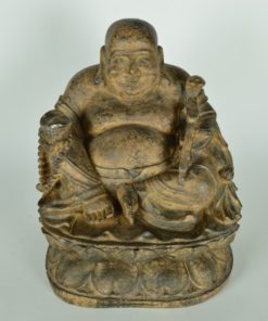 Lachende boeddha houtlook