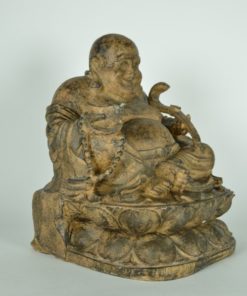 Lachende boeddha houtlook