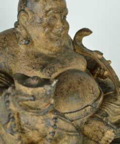 Lachende boeddha houtlook