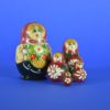 Matroesjka zwart met bloem