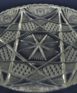 Presenteerschaal glas met zilverkleurig hengsel