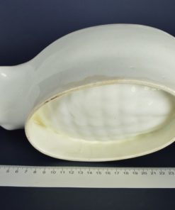 Antieke puddingvorm met ananas keramiek wit