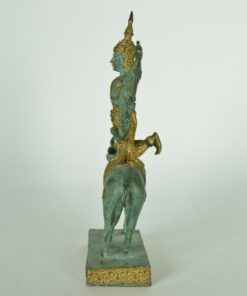 Shiva met tien armen op een heilige koe koper