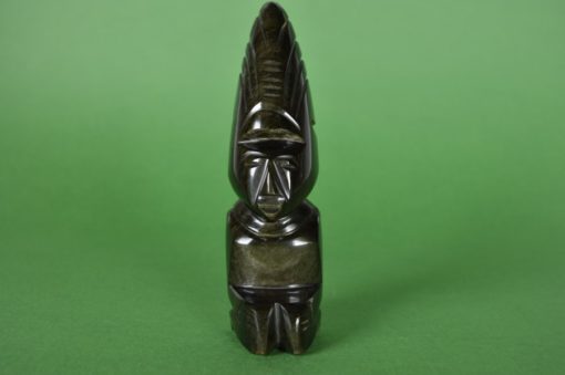 Goud obsidiaan beeld van Mexicaanse krijger