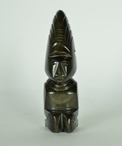 Goud obsidiaan beeld van Mexicaanse krijger