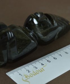 Goud obsidiaan beeld van Mexicaanse krijger