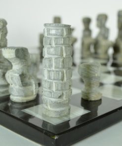 Schaakspel Afrikaans natuursteen bord en stukken