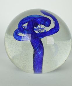 Presse-papier kleurloos en blauw glas - groot