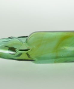 Kogelfles Victory groenblauw glas antiek