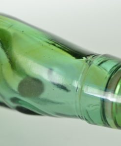 Kogelfles Victory groenblauw glas antiek