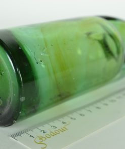 Kogelfles Victory groenblauw glas antiek