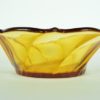 Schaal amberkleurig glas