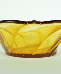 Schaal amberkleurig glas