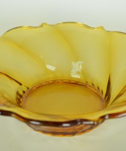 Schaal amberkleurig glas