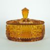 Bonbonniere amberkleurig glas