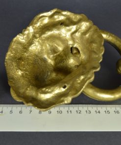 Leeuwenkop deurklopper van koper
