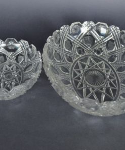 Ovale glazen schaal met gekanteelde rand