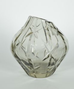 Vaas grijs glas - asymmetrisch