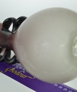 Vaas mondgeblazen paars glas