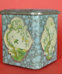 Blik met bloesembomen en zwaluw - antiek