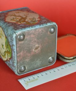 Blik met bloesembomen en zwaluw - antiek