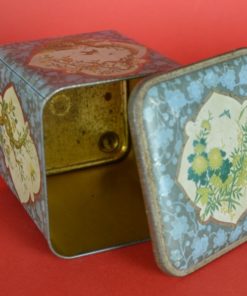 Blik met bloesembomen en zwaluw - antiek